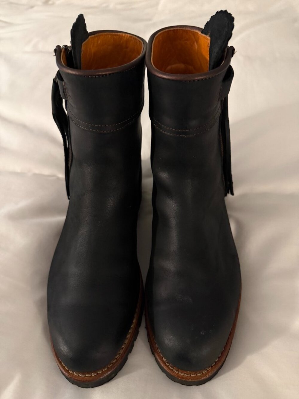 Penelope Chilvers Inclement Cropped Tassel Boot in Black (size US 8.5)